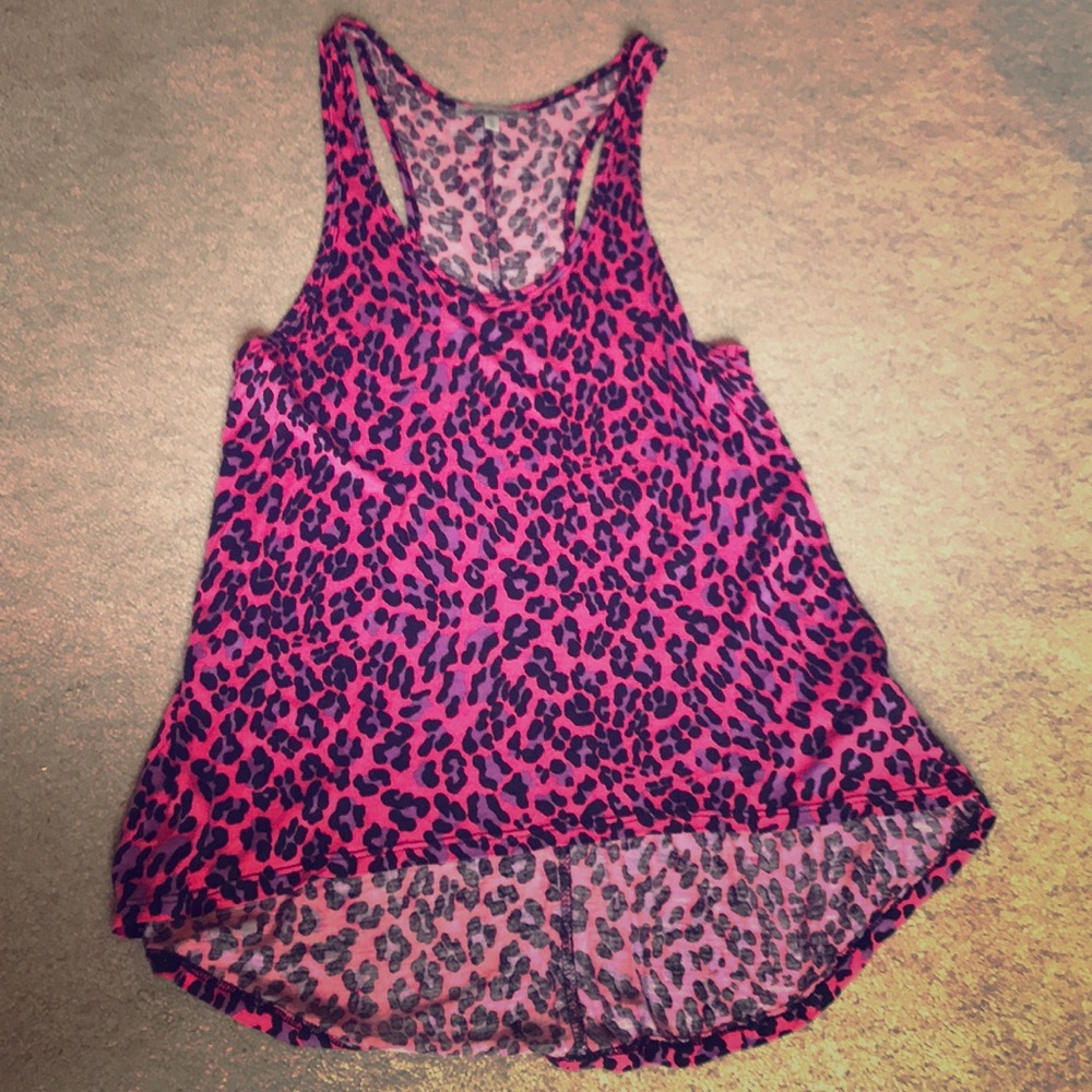 Cheetah print racer back tank!